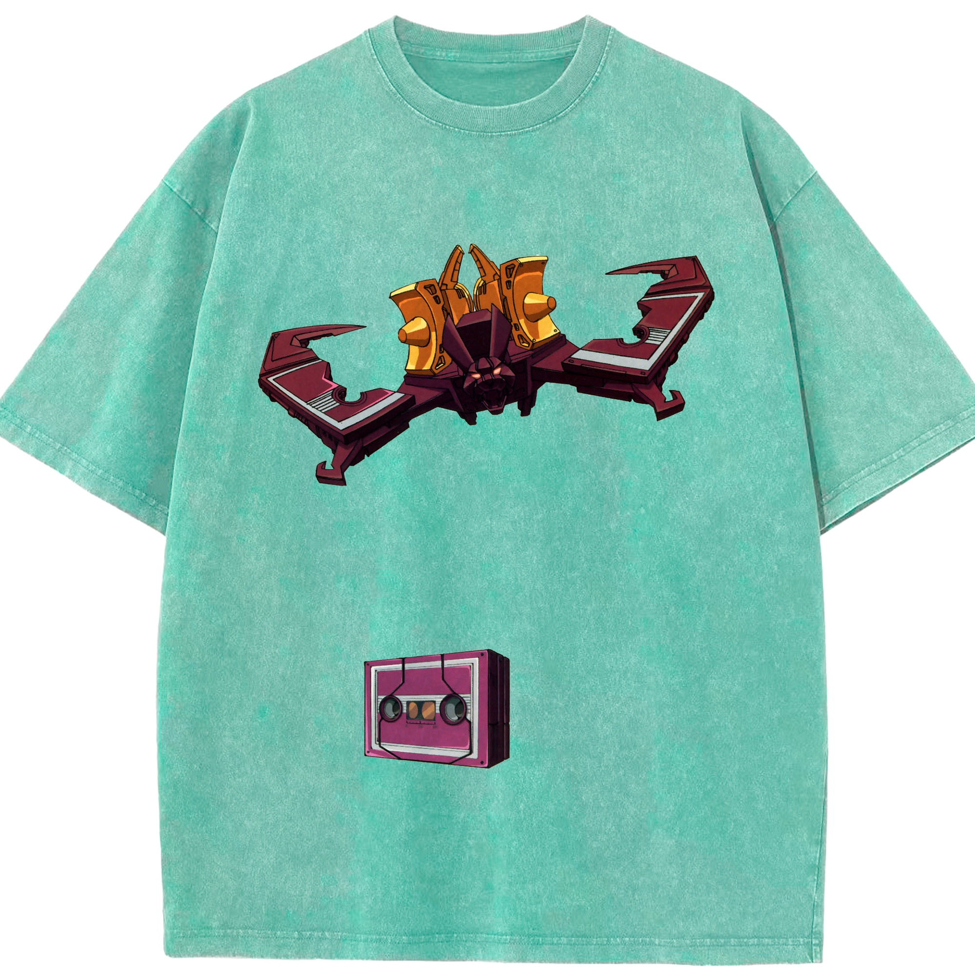 （画像用）  綿100% ヴィンテージ風 半袖Tシャツ（フロントプリント）